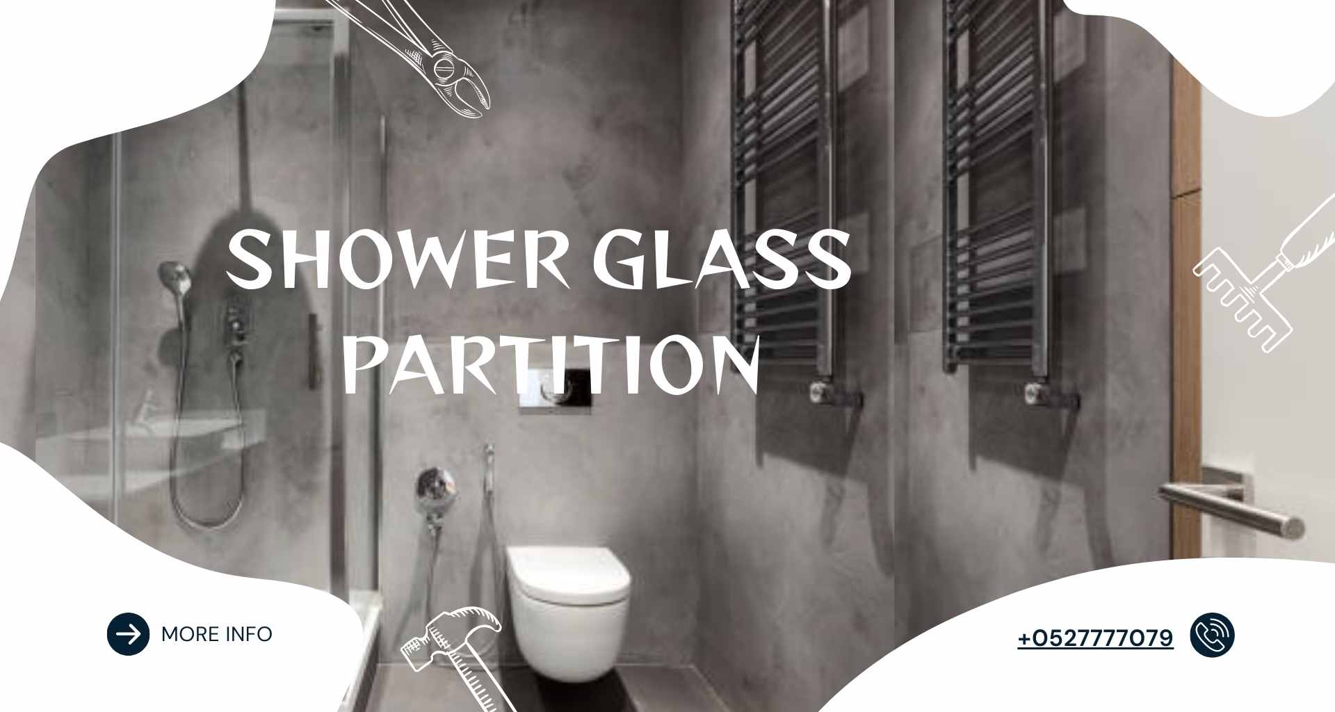 Shower Glass Partition - Fix Pro Dubai